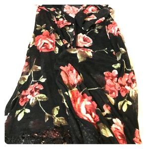 Sheer floral cardigan